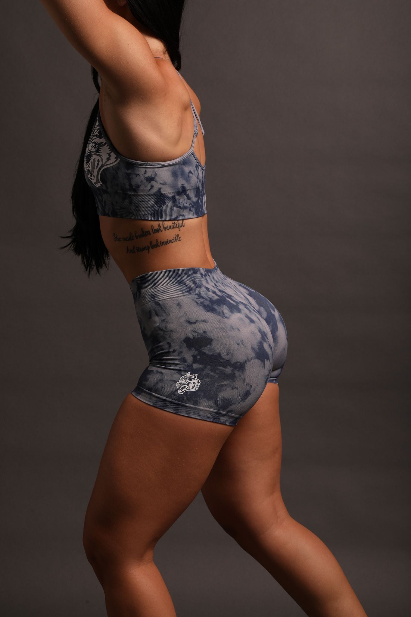 Wolves Forever Everson Seamless "Katya" Shorts in Blue Marble