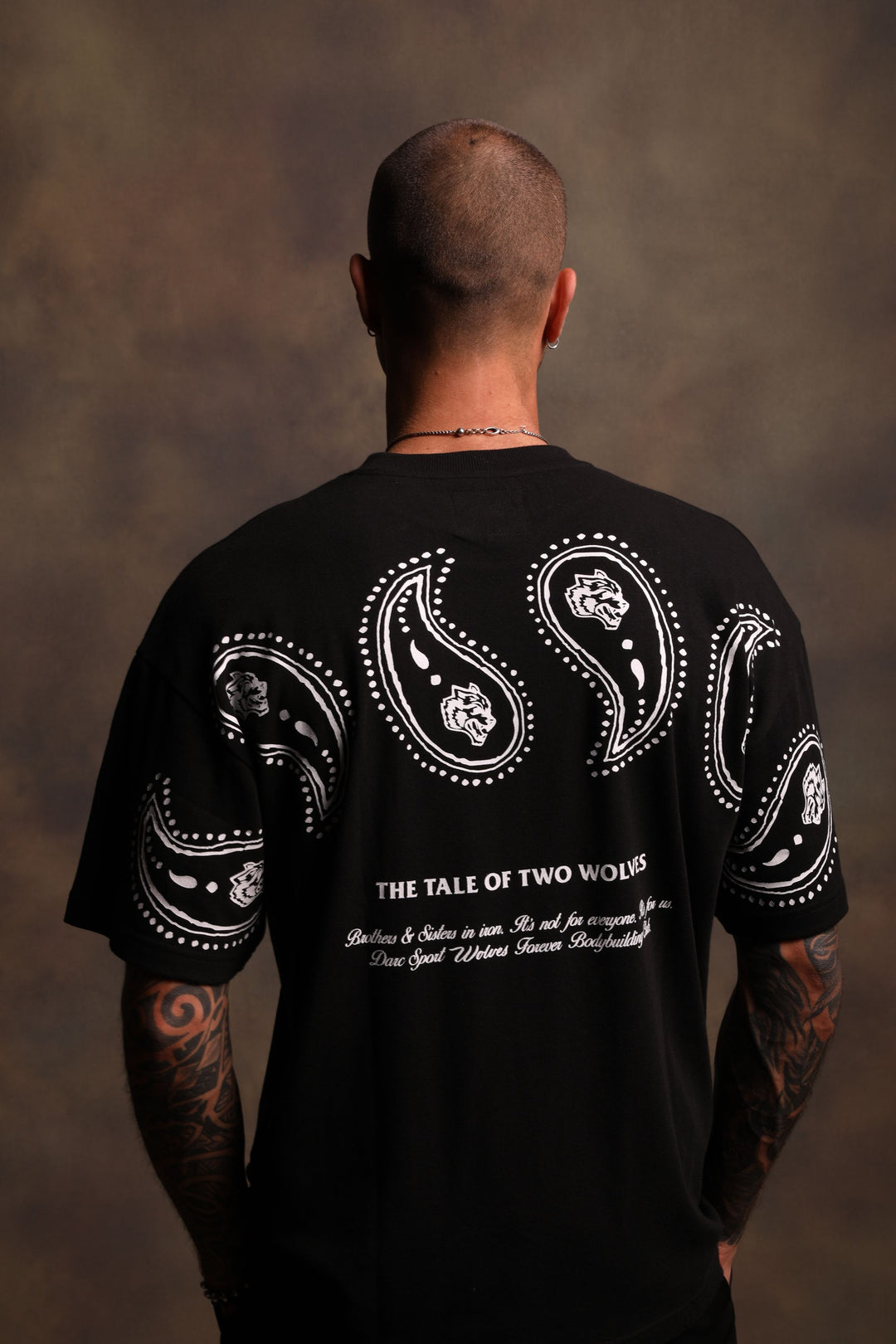 Southwest Paisley "Premium Vintage" Oversized Tee in Black