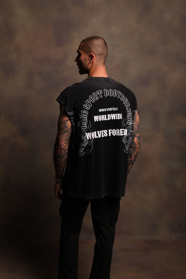 The One You Feed "Premium Vintage" Muscle Tee in Black