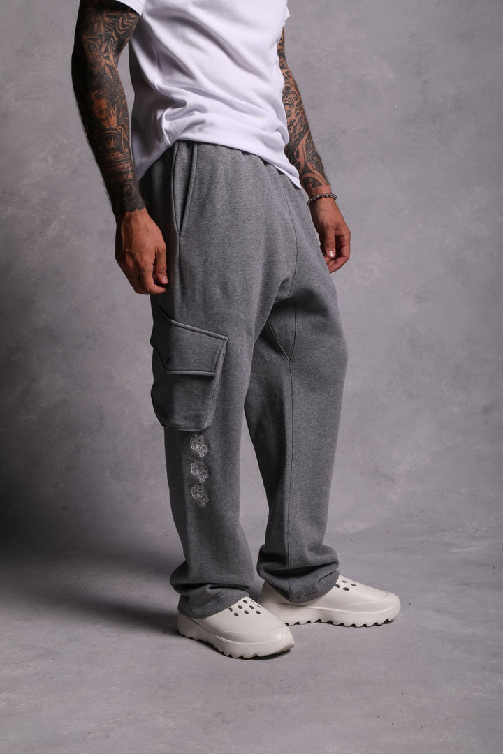 Cerberus Bigelow Cargo Sweat Pants in Athletic Gray