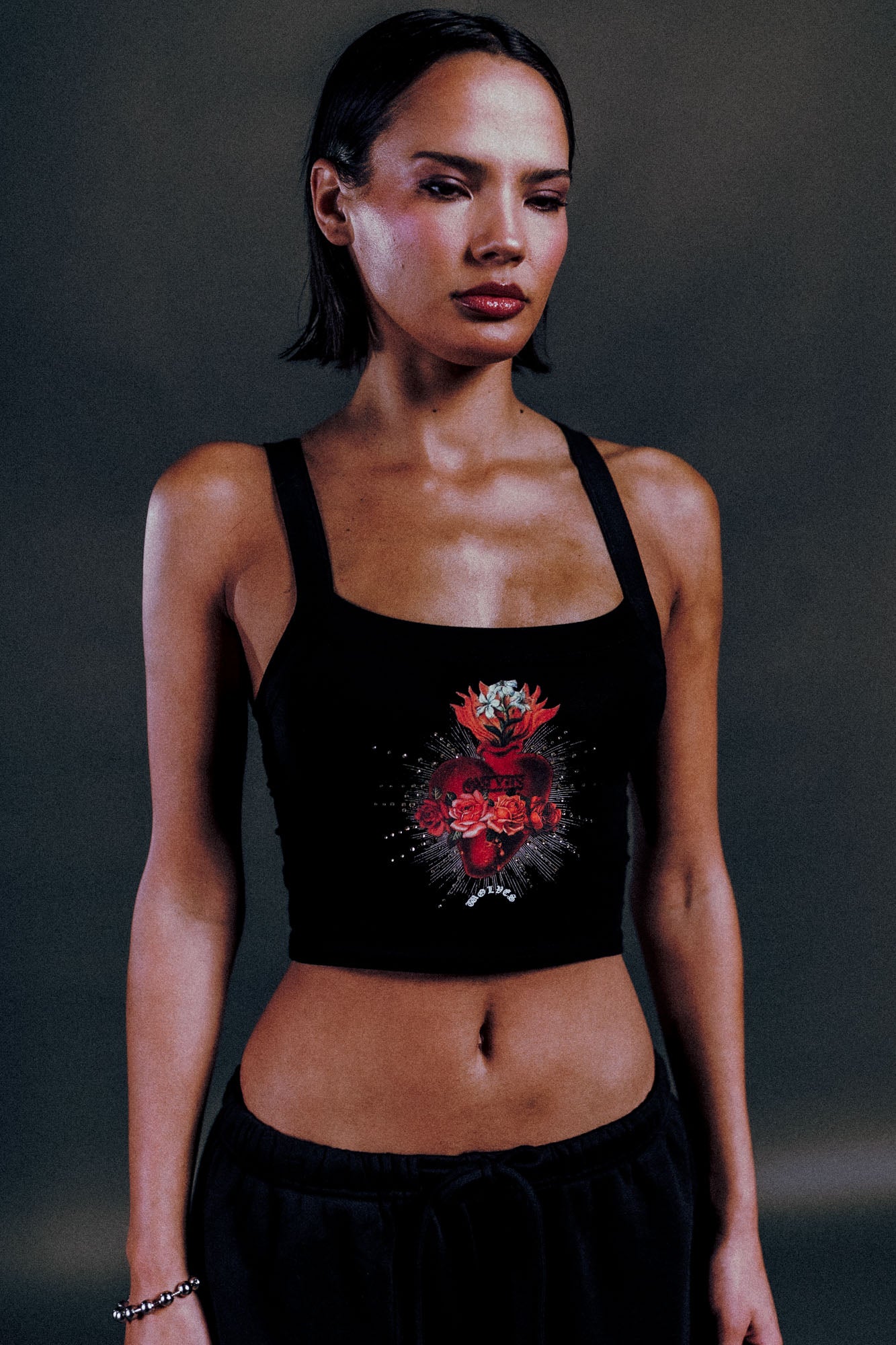 Heart Oath "Ella" Tank in Black