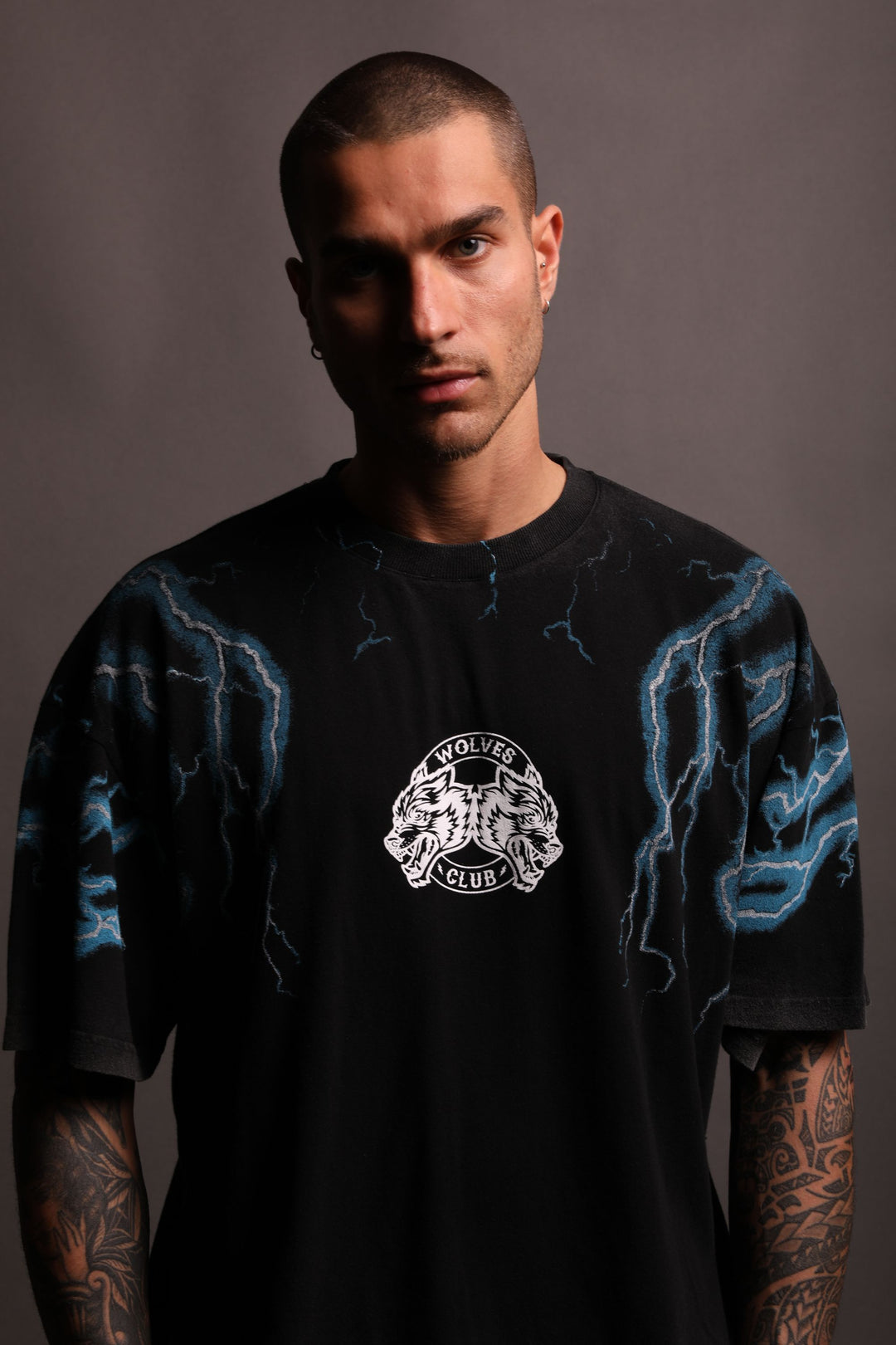 Close To Chest "Premium Vintage" Oversized Tee in Thunder Black/Blue