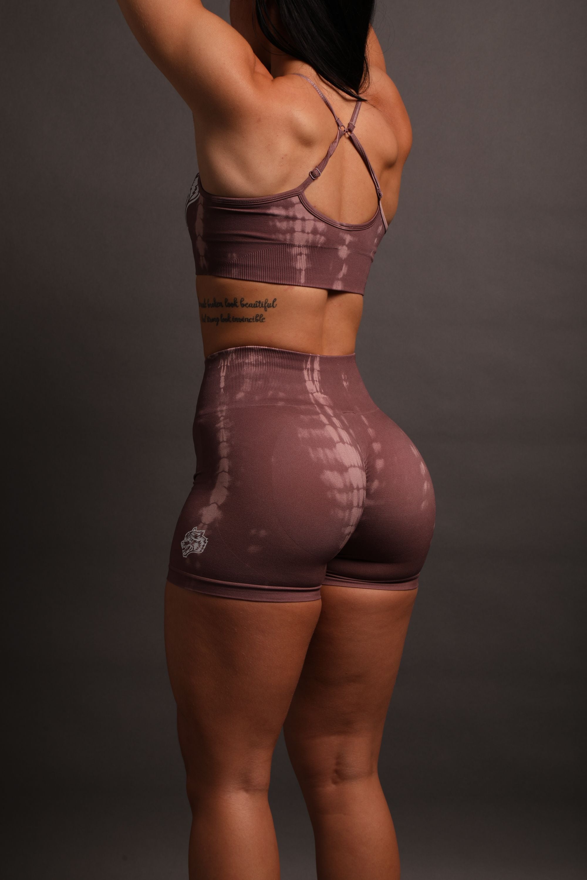 Wolves Forever Seamless Everson "Training" Shorts in Tonal Mauve Serpent