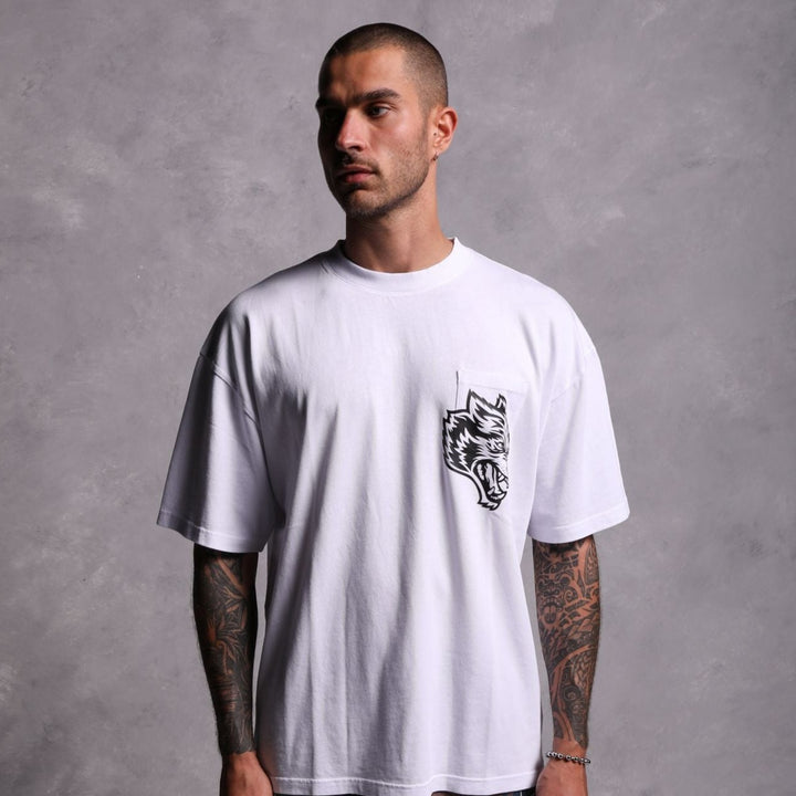 House Of Wolves "Premium" Pocket Tee in White