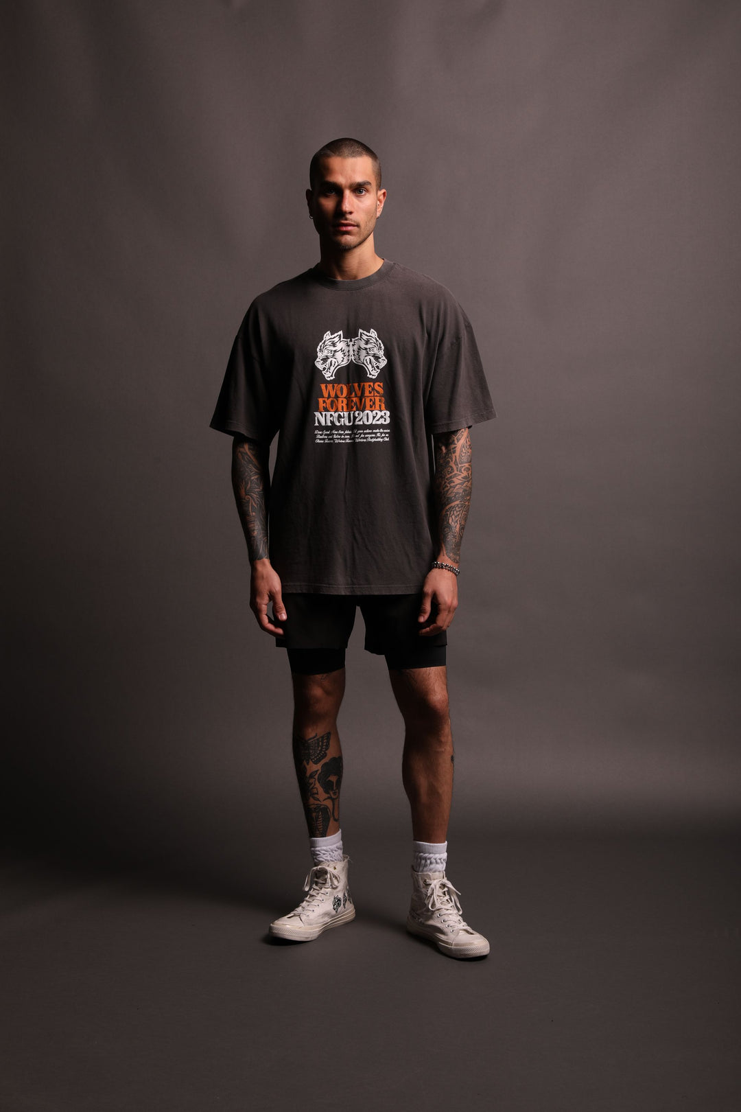 Fly Higher V2 "Premium Vintage" Oversized Tee in Wolf Gray
