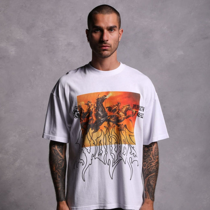 Valkyrie "Premium" Oversized Tee in White