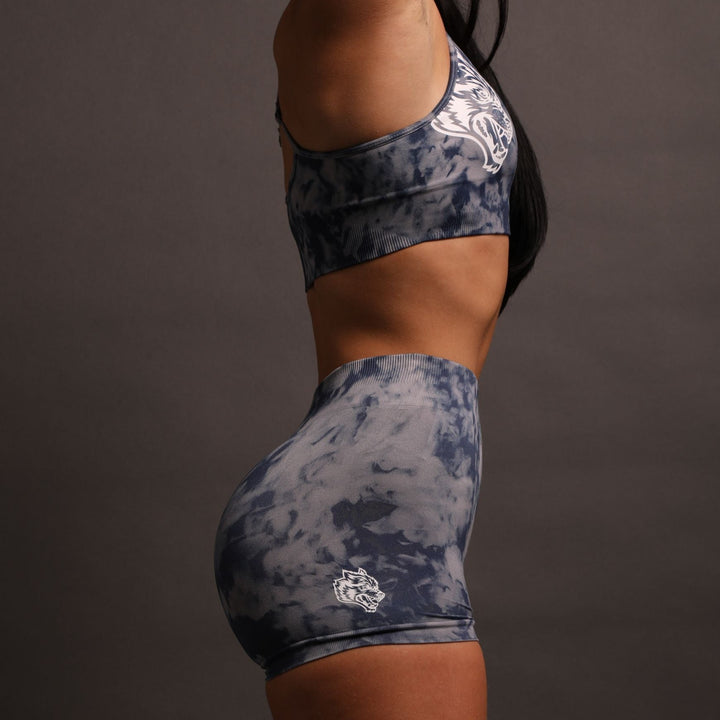 Wolves Forever Everson Seamless "Katya" Shorts in Blue Marble