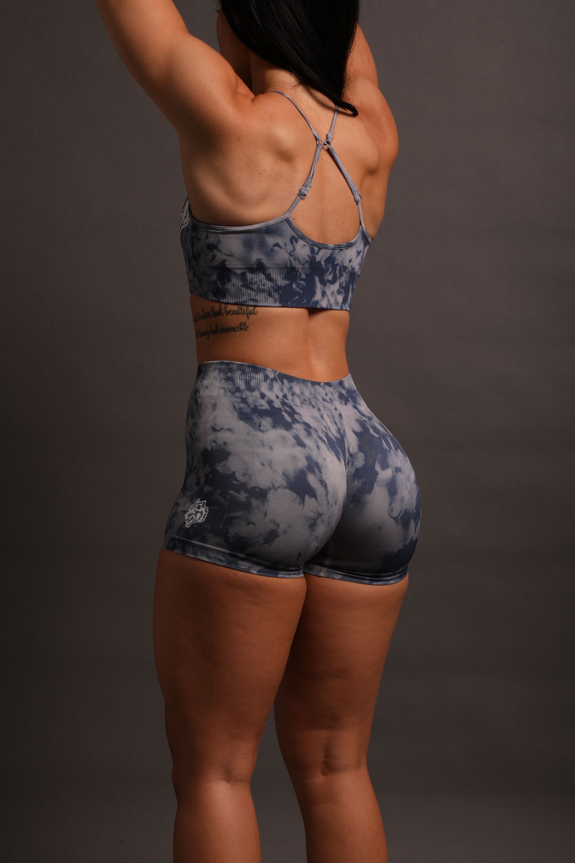 Wolves Forever Everson Seamless "Katya" Shorts in Blue Marble