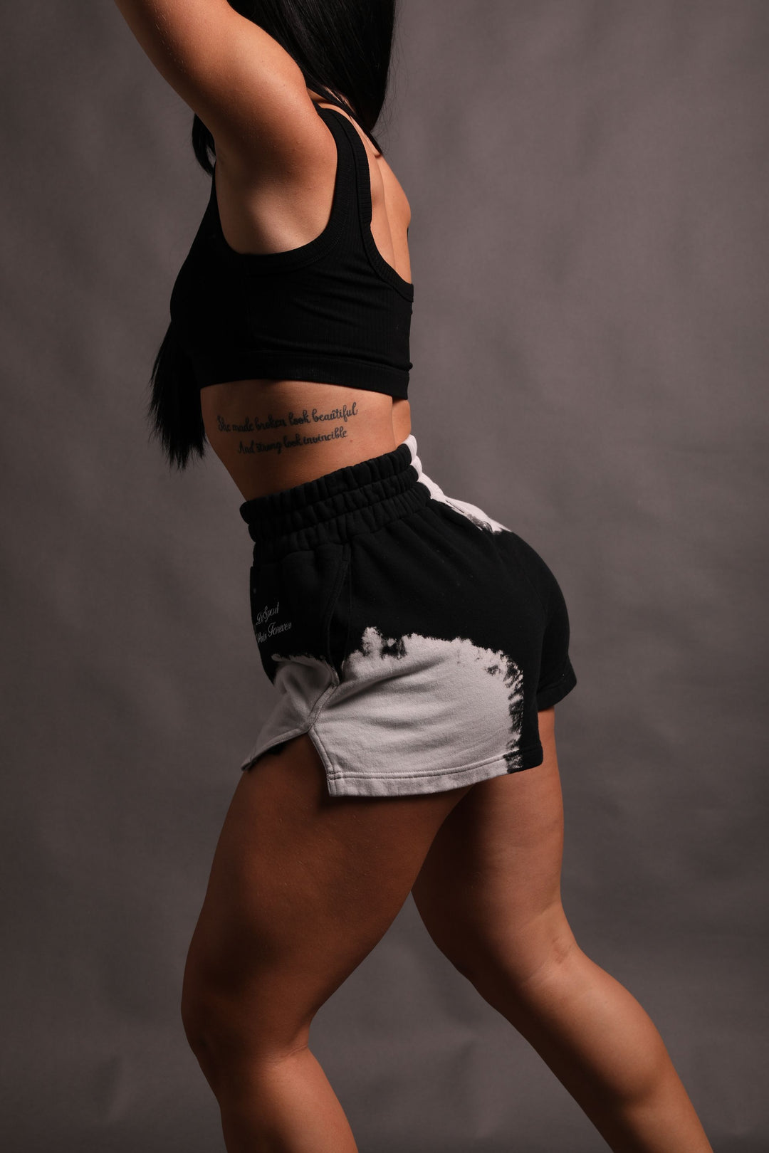 She Howl Forever Tyler Shorts in Black Acid Wash