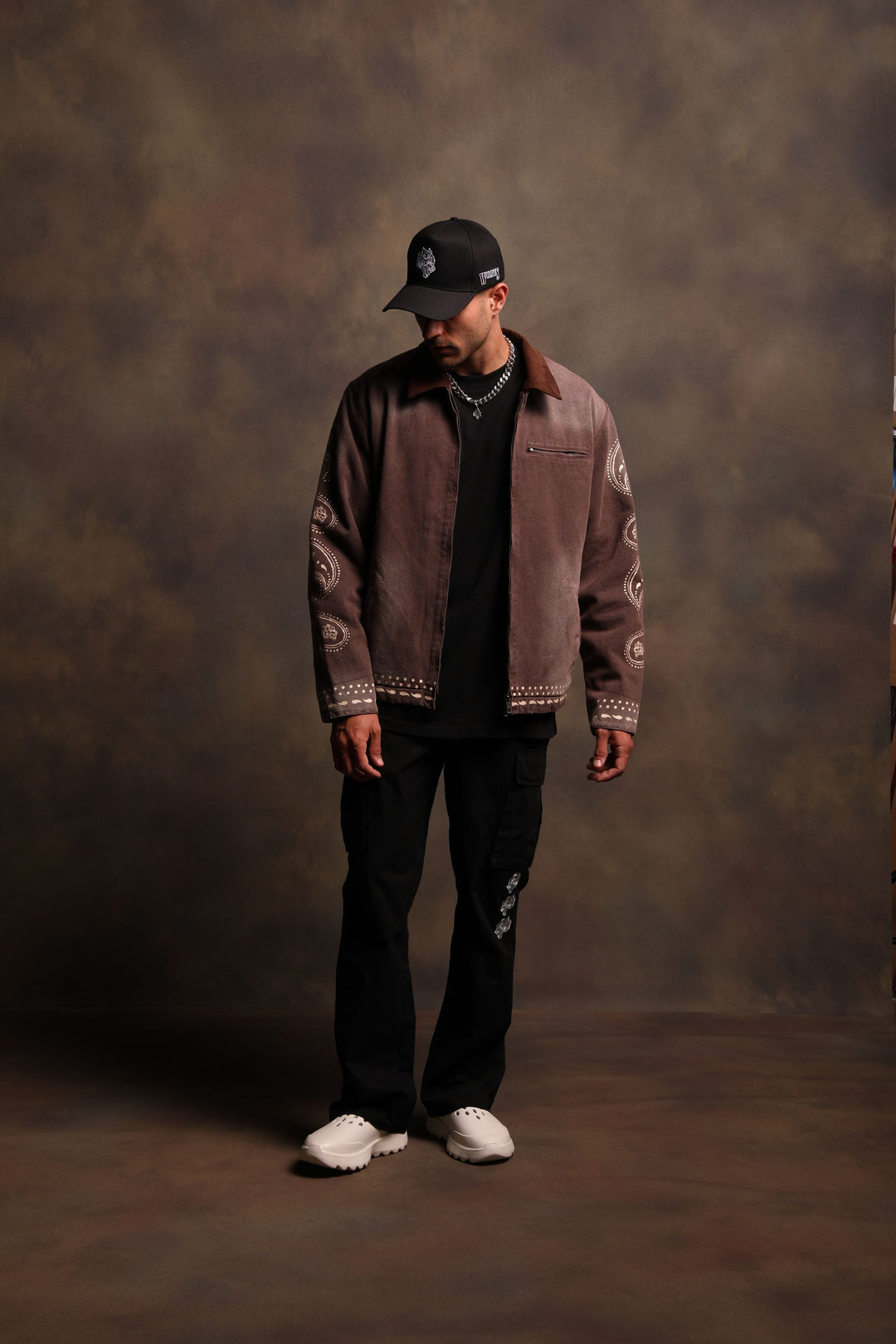 Western Paisley Hard Work Zip Jacket in Vintage Darc Mojave