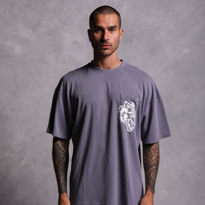 House Of Wolves "Premium Vintage" Pocket Tee in Norse Purple