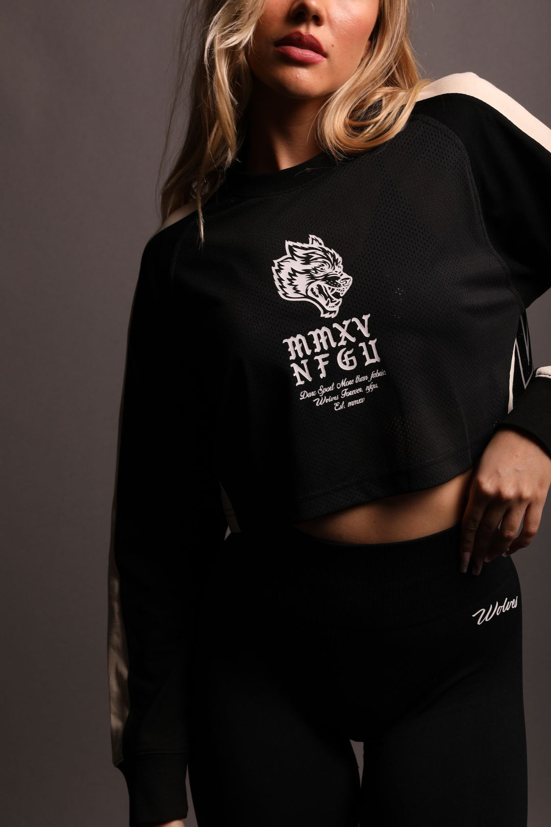She Mori MMXV (Cropped) Racing Jersey in Black/Cream