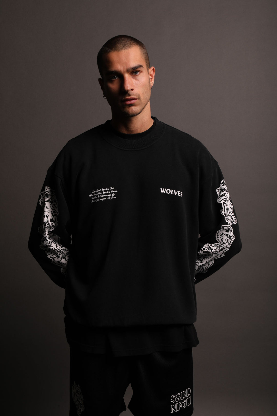 Covered "Vintage Cornell" Crewneck in Black