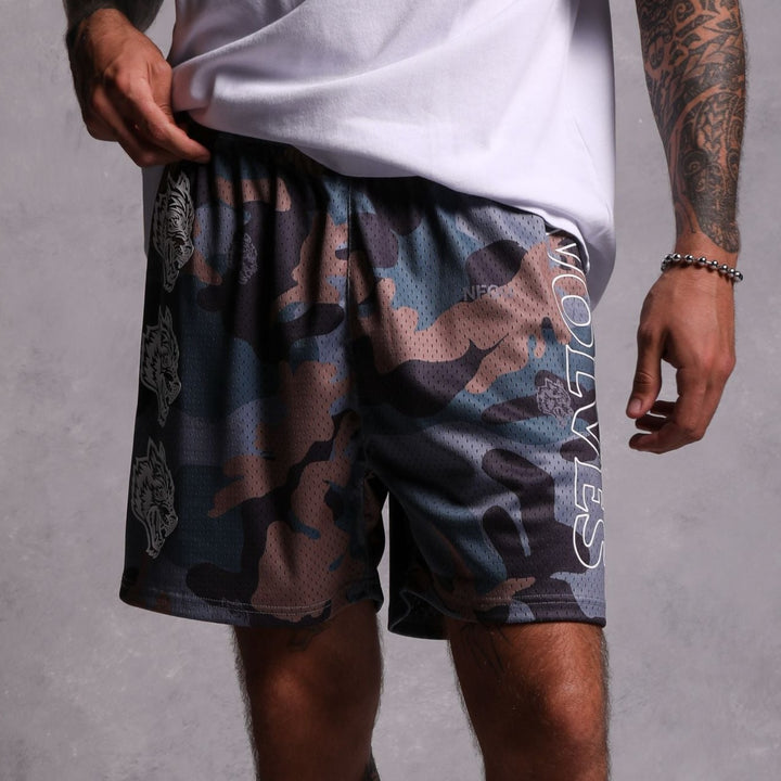 Try Us 5" Mesh Shorts in Norse Woodland Camo