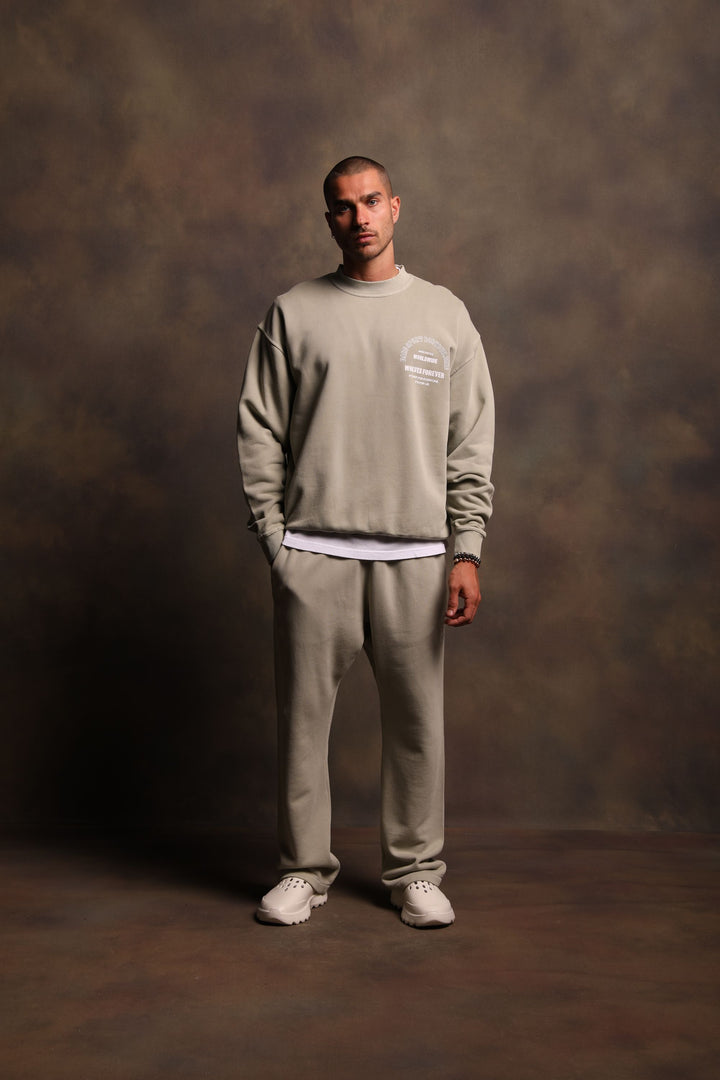 Quad Wolf Bigelow Sweats in Cactus Gray