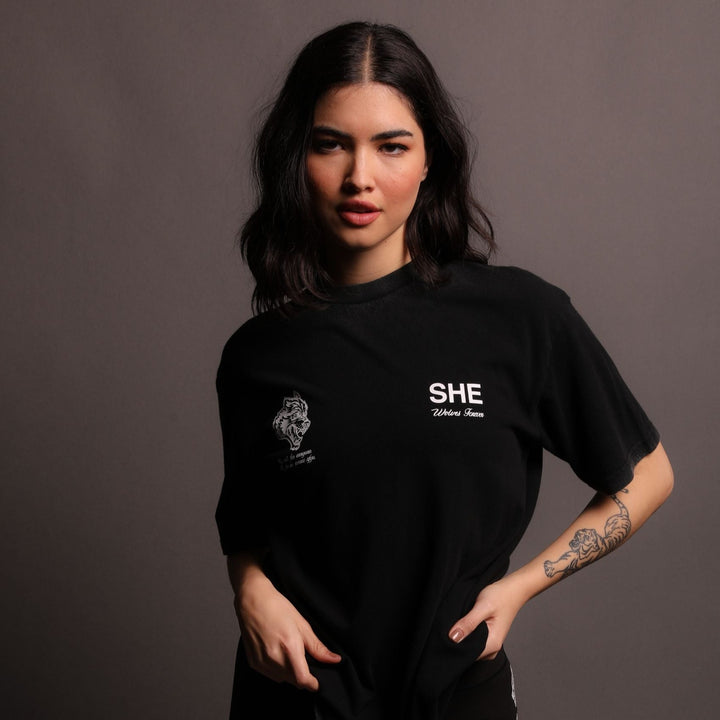 Her Way "Premium Classic" Tee in Vintage Black
