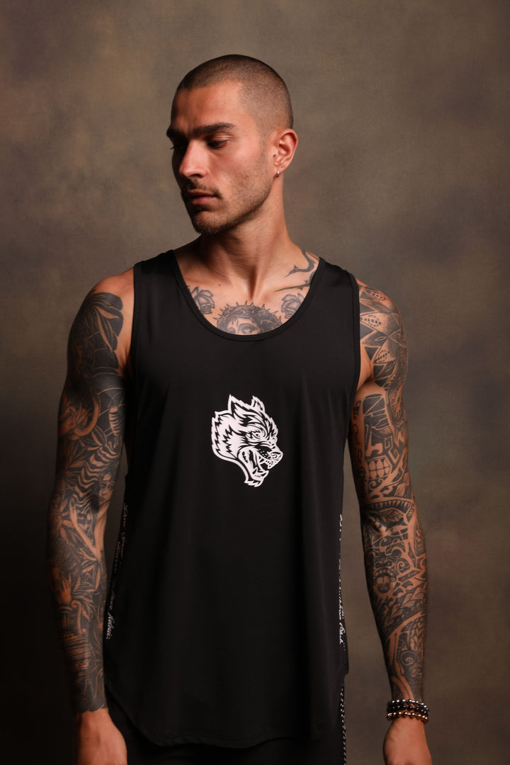 Our Tale "Dry Wolf" (Drop) Tank in Black