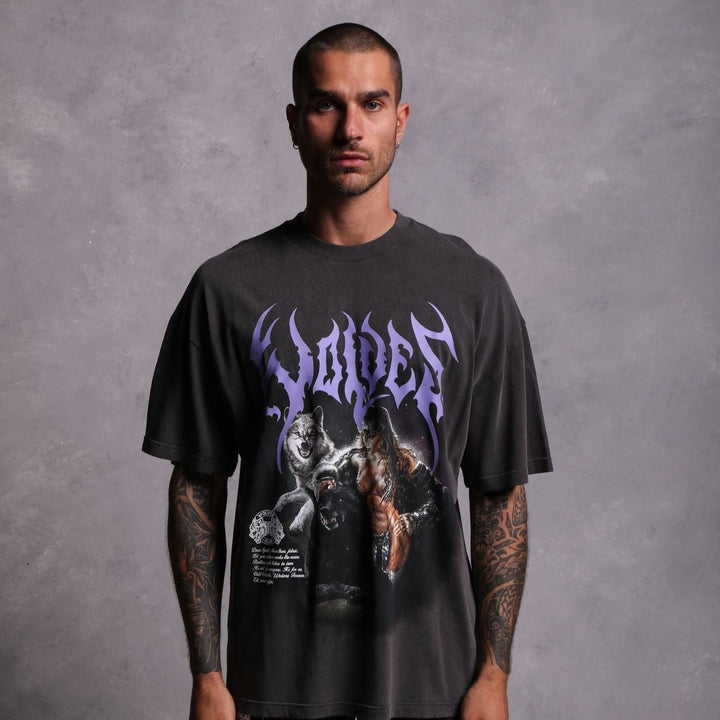 Goddess "Premium Vintage" Oversized Tee in Wolf Gray