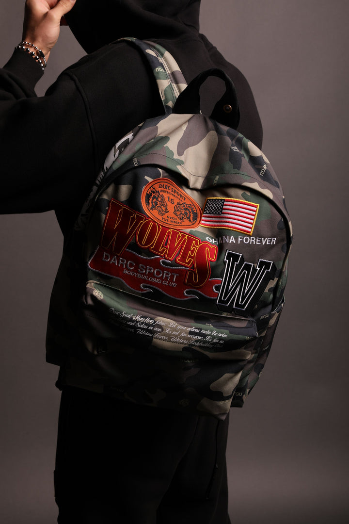 Life Moves Fast Everyday Backpack in Wolf Woodland Camo