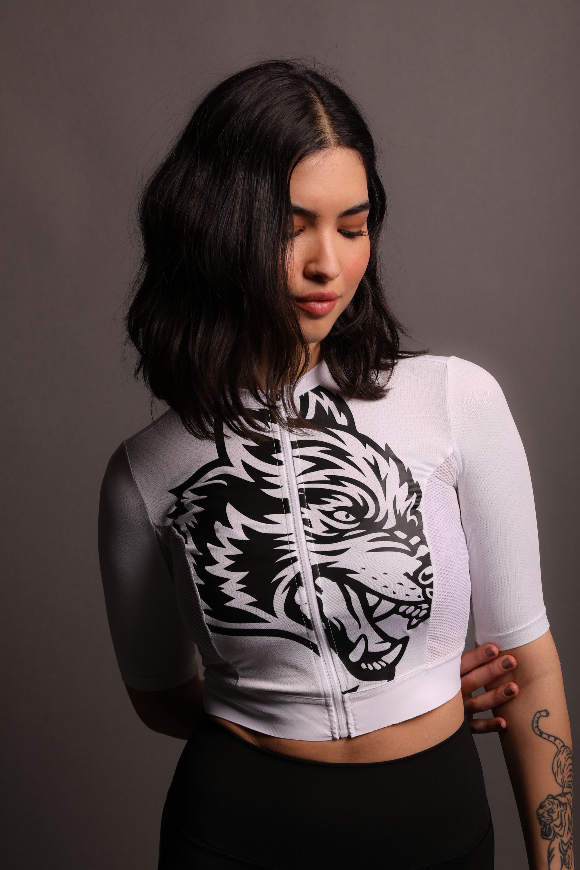 Big Wolf She Cycling Jersey in White