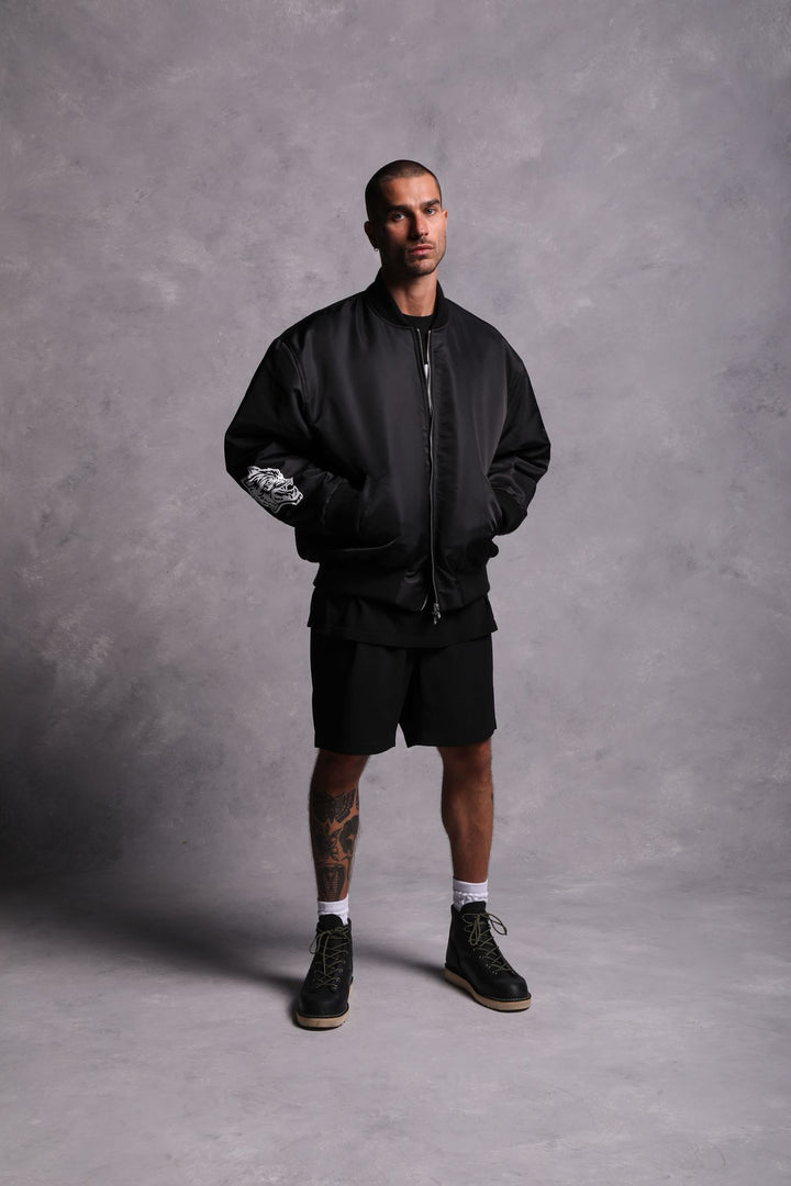 Don't Wait Remy Bomber Jacket in Black
