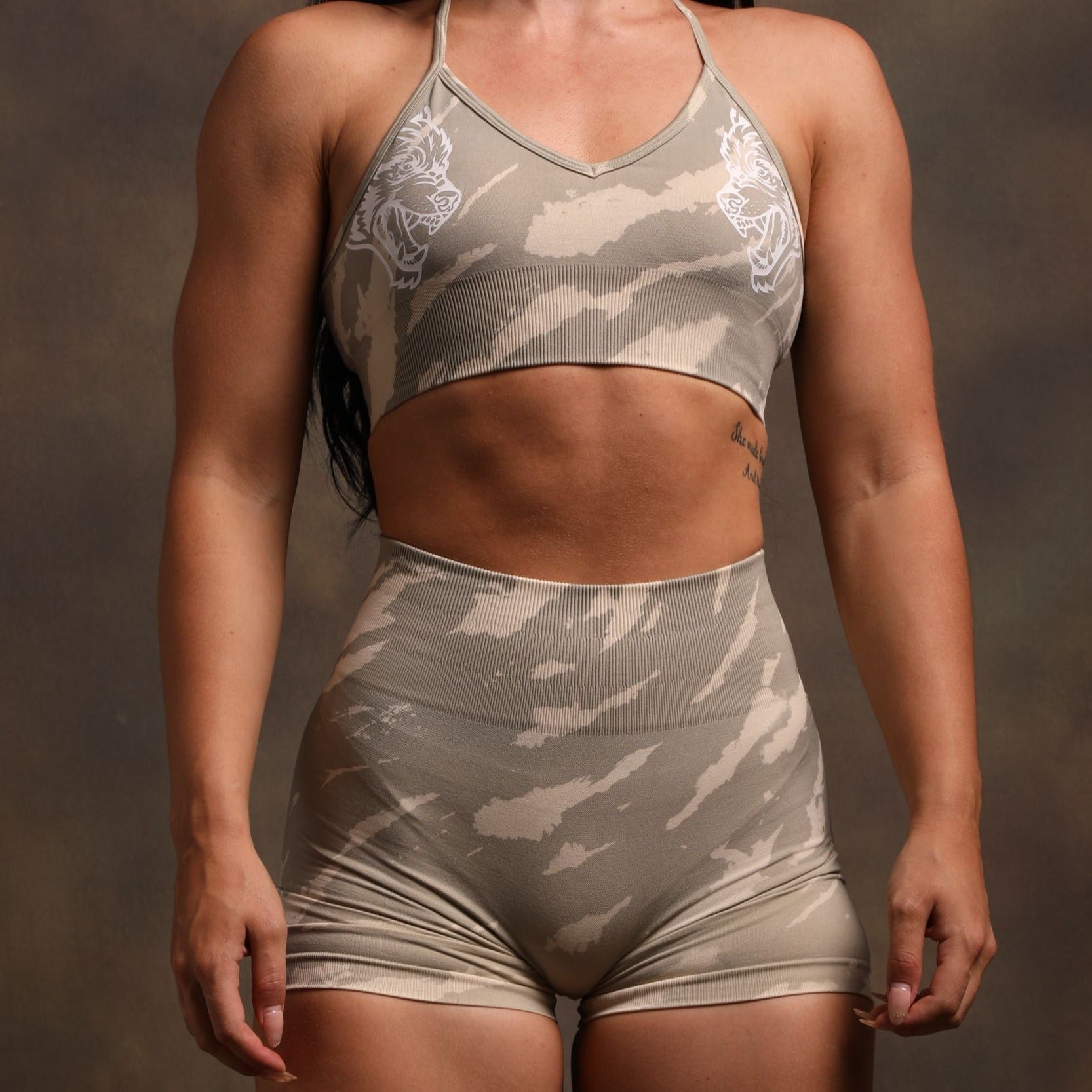Wolves Forever Seamless Everson Shorts in Cactus Gray Native Camo