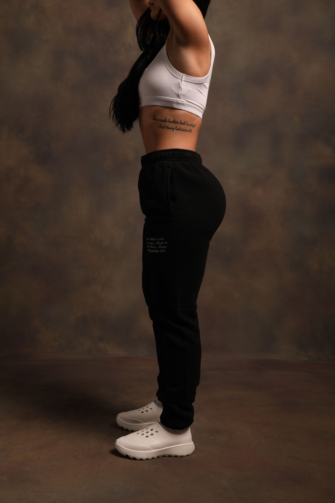 She Alive Premium Post Lounge Sweats in Black
