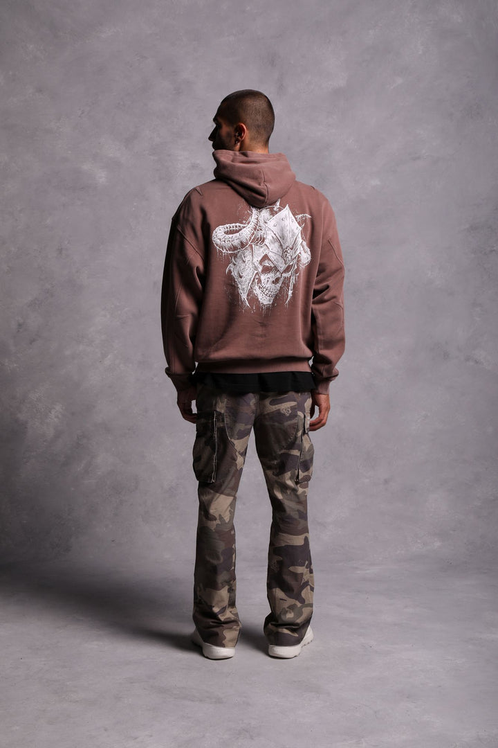 House Of Wolves "Vintage Cornell" Hoodie in Norse Brown