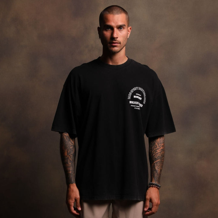 The One You Feed "Premium Vintage" Oversized Tee in Black