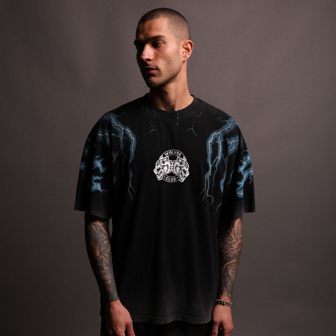 Close To Chest "Premium Vintage" Oversized Tee in Thunder Black/Blue