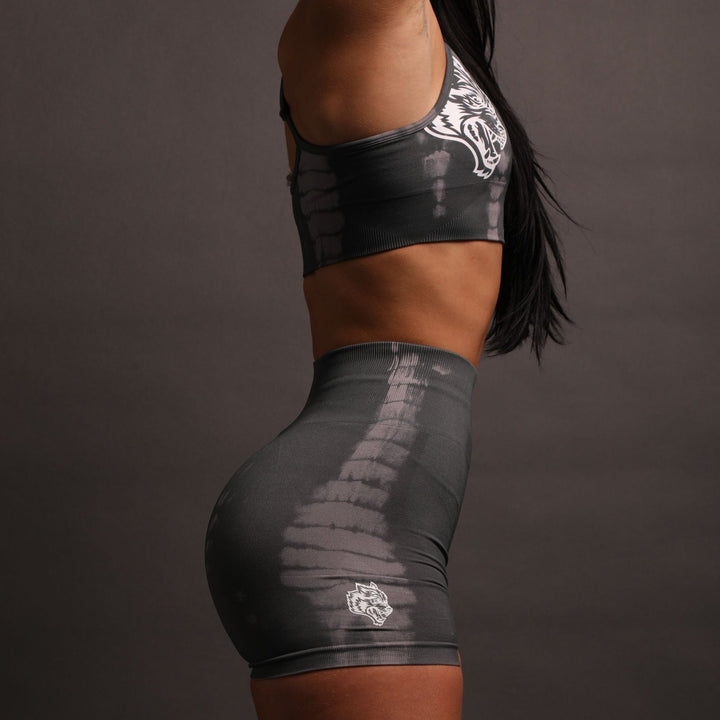 Wolves Forever Seamless Everson "Training" Shorts in Pearl Gray Serpent