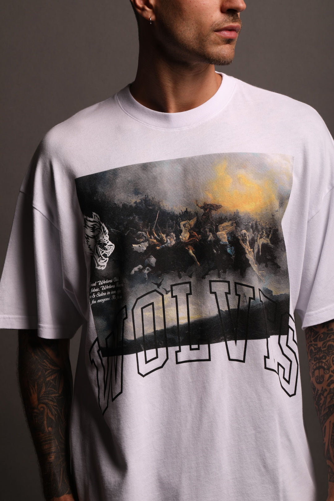 At The Gates "Premium" Oversized Tee in White