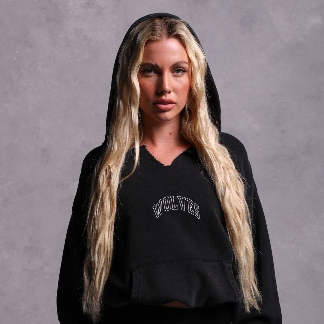 Loyalty "Vintage Dempsey" (Cropped) Hoodie in Black