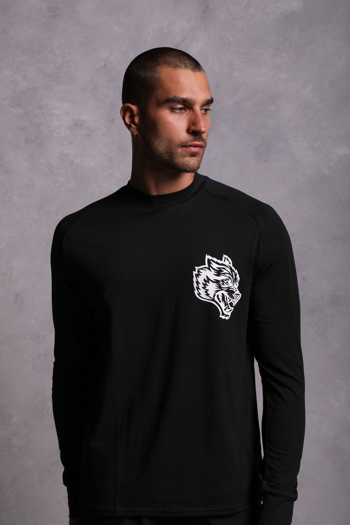 In Our Heart "Dry Wolf" Raglan (LS) Tee in Black