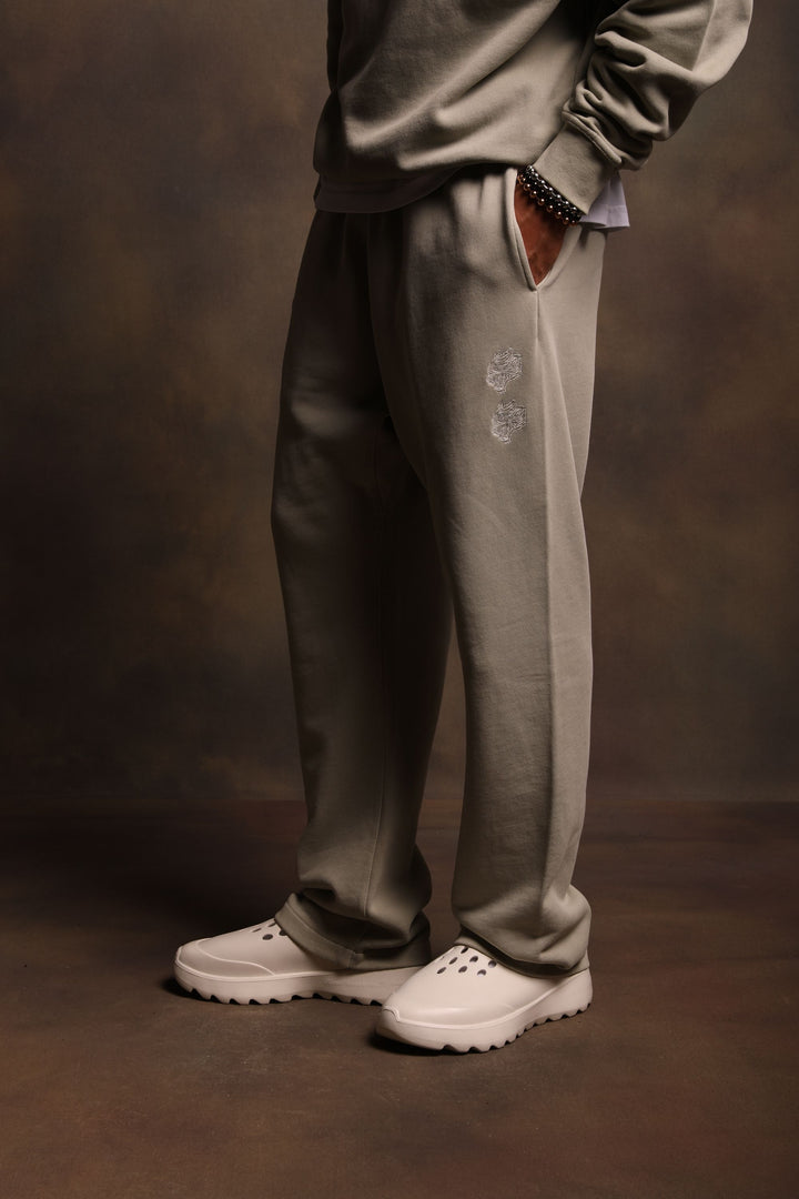 Quad Wolf Bigelow Sweats in Cactus Gray