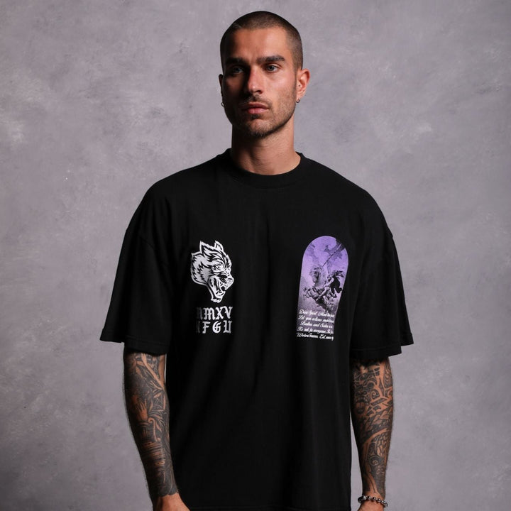 Destined "Premium" Oversized Unisex Tee in Black