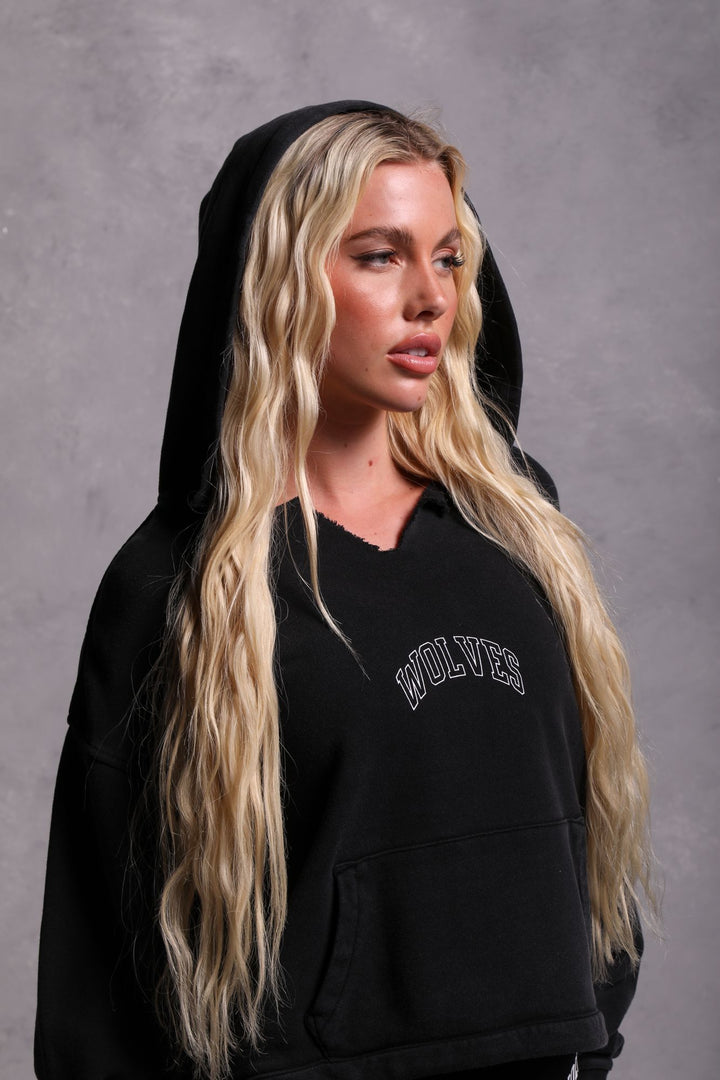 Loyalty "Vintage Dempsey" (Cropped) Hoodie in Black