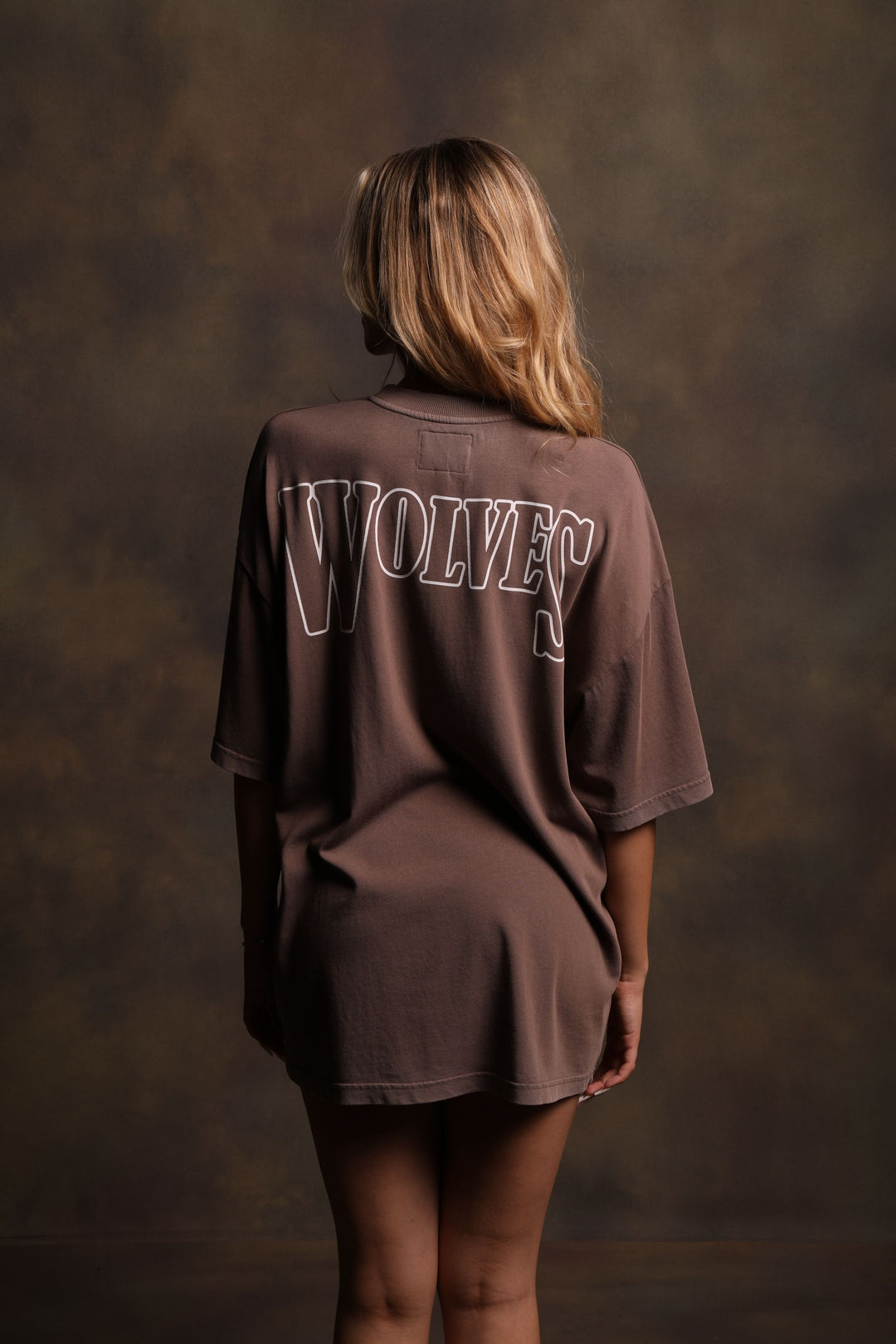 She's Gritty "Premium Vintage" Pump Cover Tee in Mojave Brown