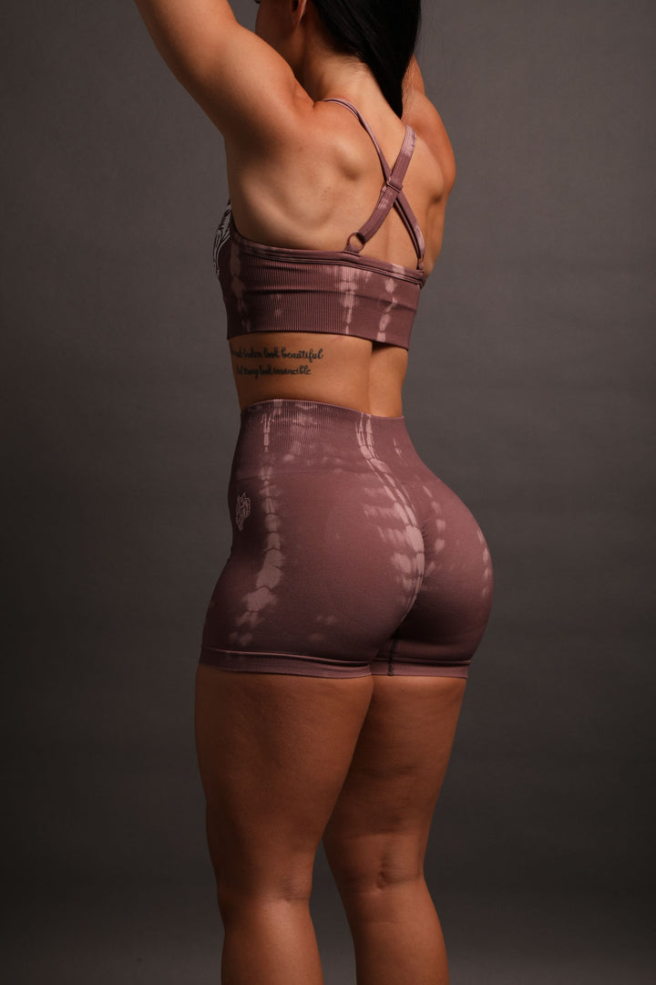 Fuel Everson Seamless "Sierra" Shorts in Tonal Mauve Serpent