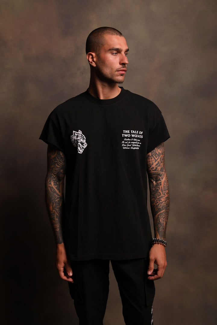 Southwest Paisley "Premium Vintage" (Cap Sleeve) Tee in Black