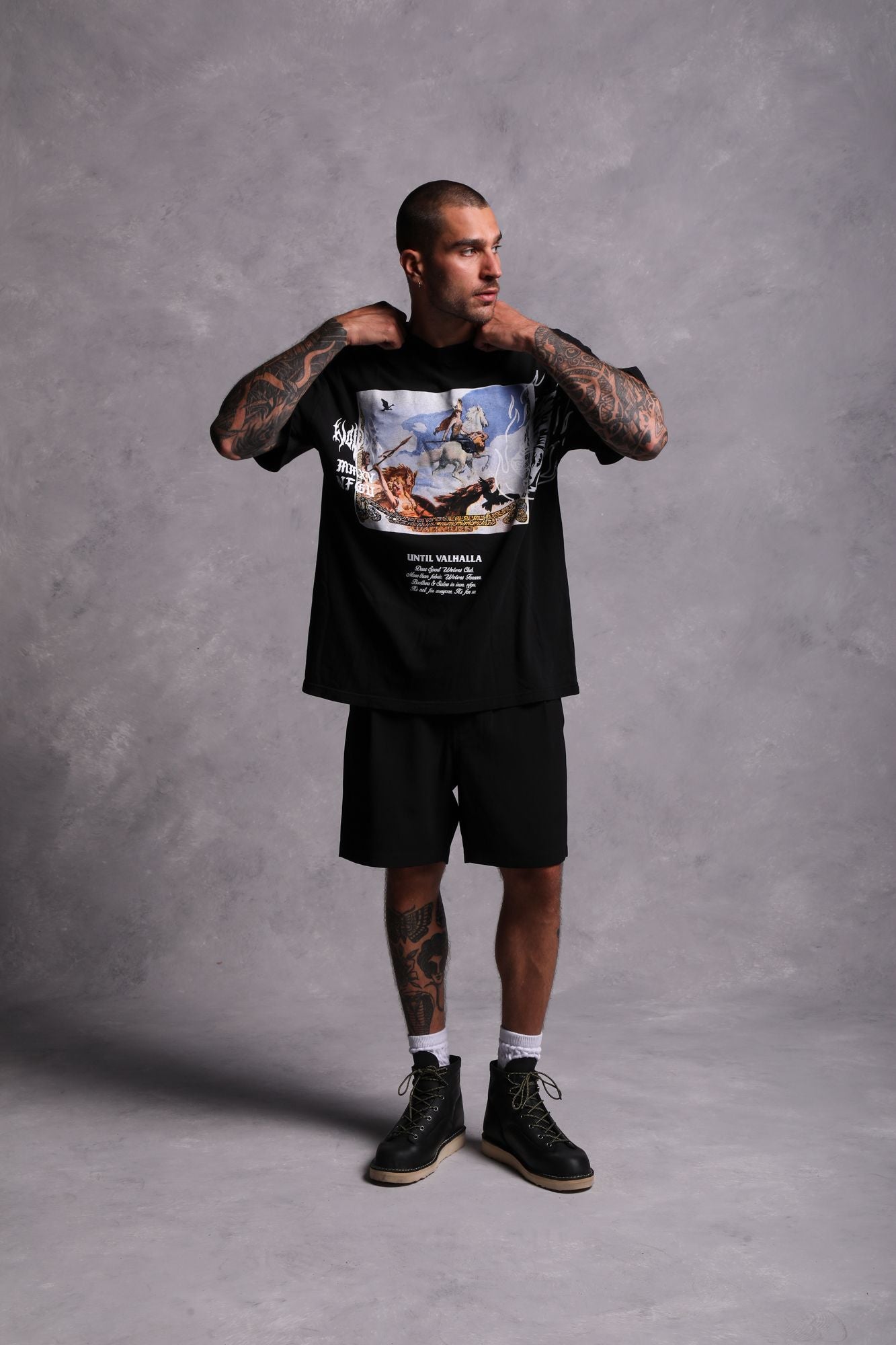 Until Our End "Premium" Oversized Tee in Black