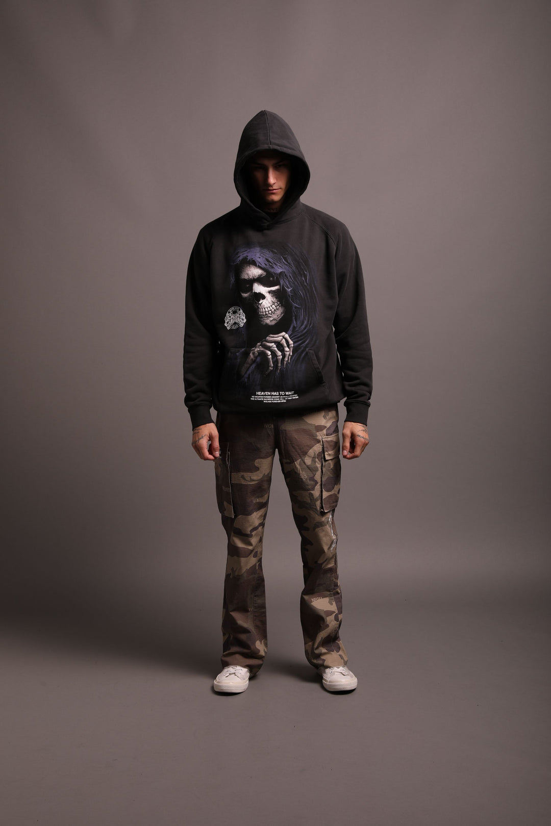 Reaper V2 "Vintage Raglan" Hoodie in Charcoal