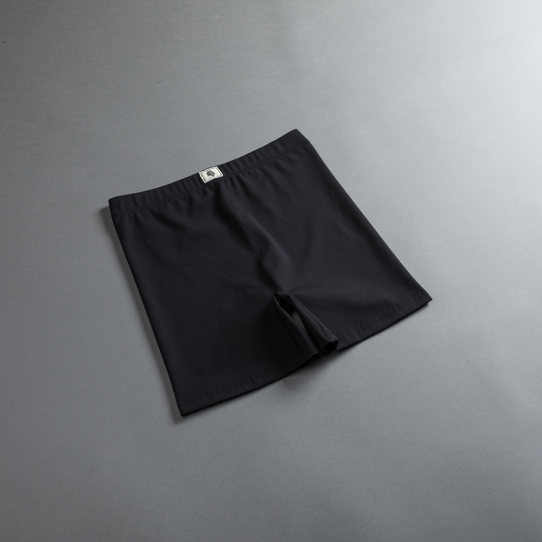She Wolf Patch Airport Shorts in Black