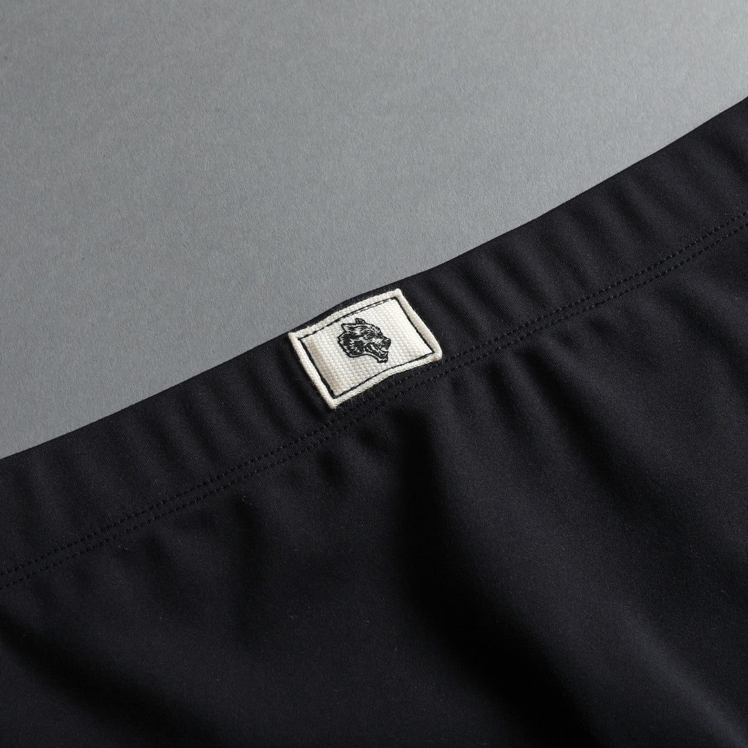 She Wolf Patch Airport Shorts in Black