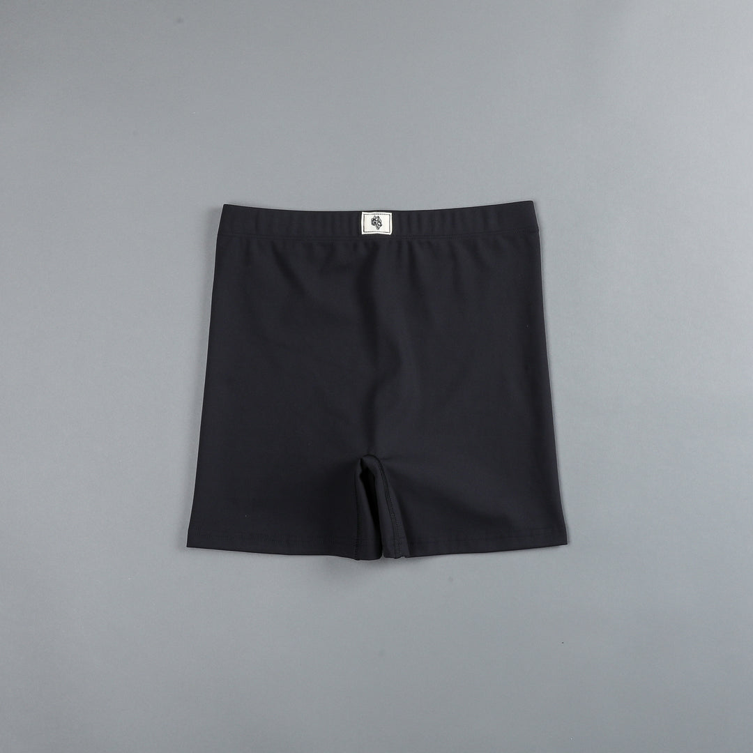 She Wolf Patch Airport Shorts in Black
