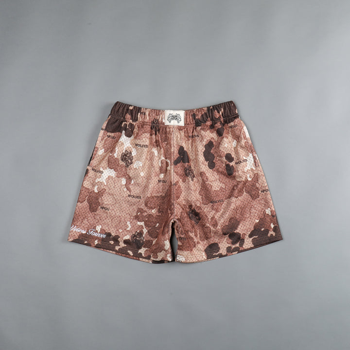 Sewn Together Patch Liam Mesh Shorts in Canyon Origin Camo