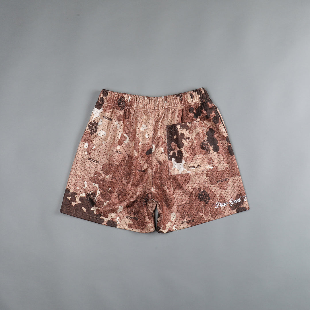 Sewn Together Patch Liam Mesh Shorts in Canyon Origin Camo