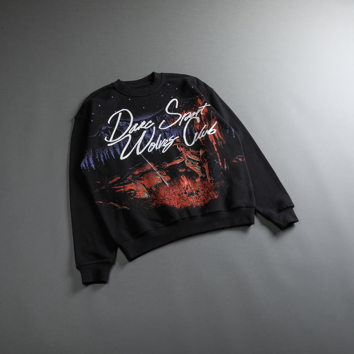She The Hardest Climb "Vintage London" Crewneck in Charcoal