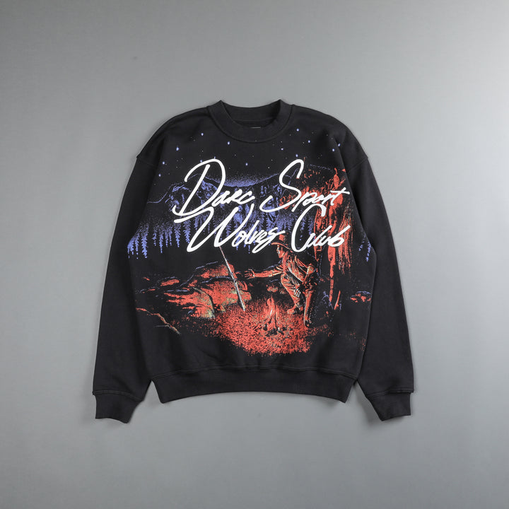 She The Hardest Climb "Vintage London" Crewneck in Charcoal