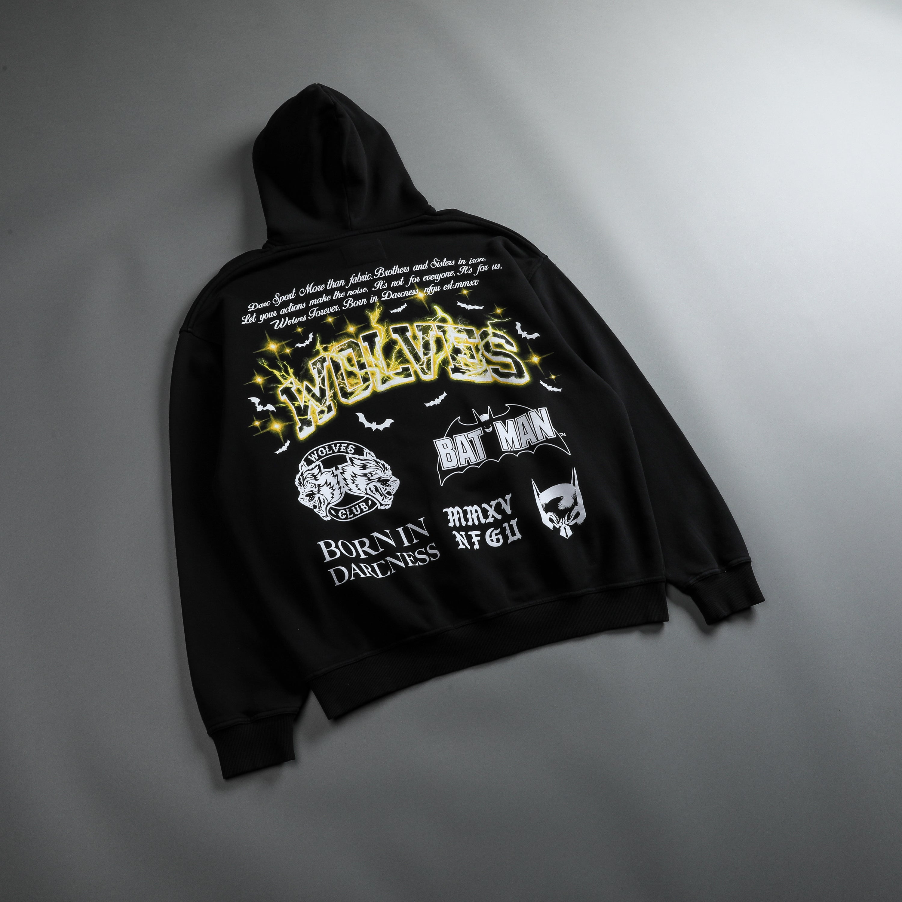 Darc Knight "Pierce" Hoodie in Pigment Black/Yellow